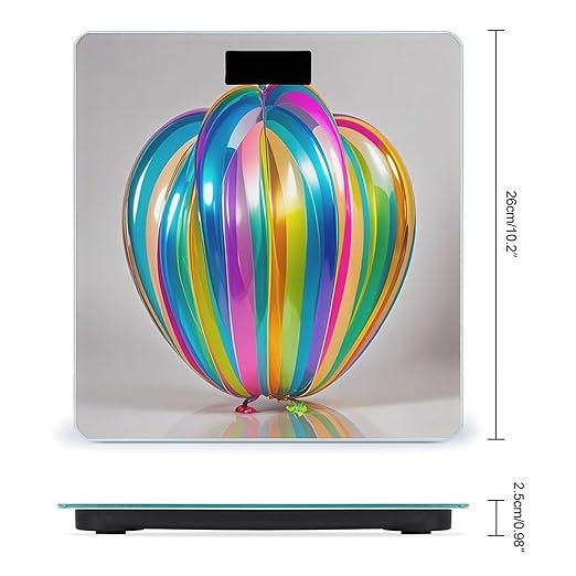 Shaped Balloon Scale for Body Weight Digital Bathroom Scale Toughened Glass High Precision Scales for Body Weight with Large LCD Backlight Display Weight Scales