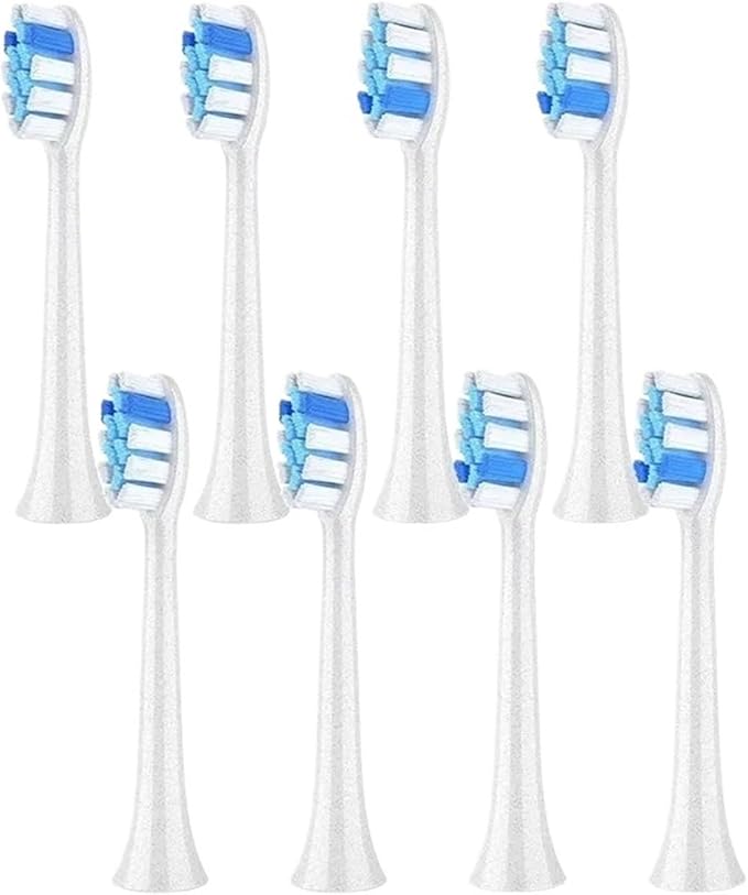 Compatible for Fairywill P11 T9 P80 Electric Toothbrush Heads(White 8pcs)