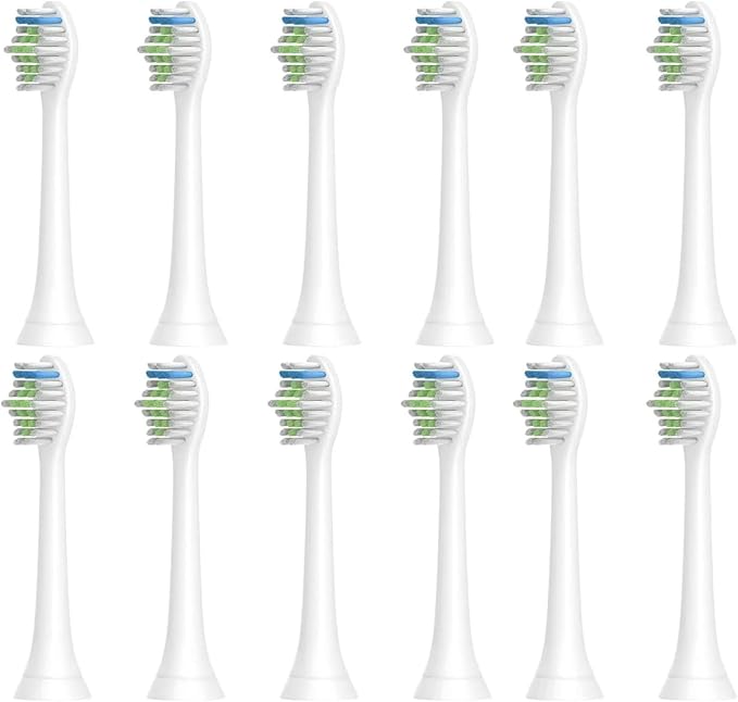 Compatible for 4pcs Replacement Brush Head Compatible with PH Sonic Care Diamondclean Electric Toothbrush(Silver)