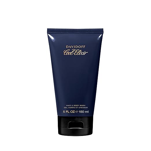 Davidoff Cool Elixir Shower Gel – Fresh Woody &amp Aromatic – With Notes of Oud Accord Rose Oxide &amp Lavandin – Cleansing &amp Energizing