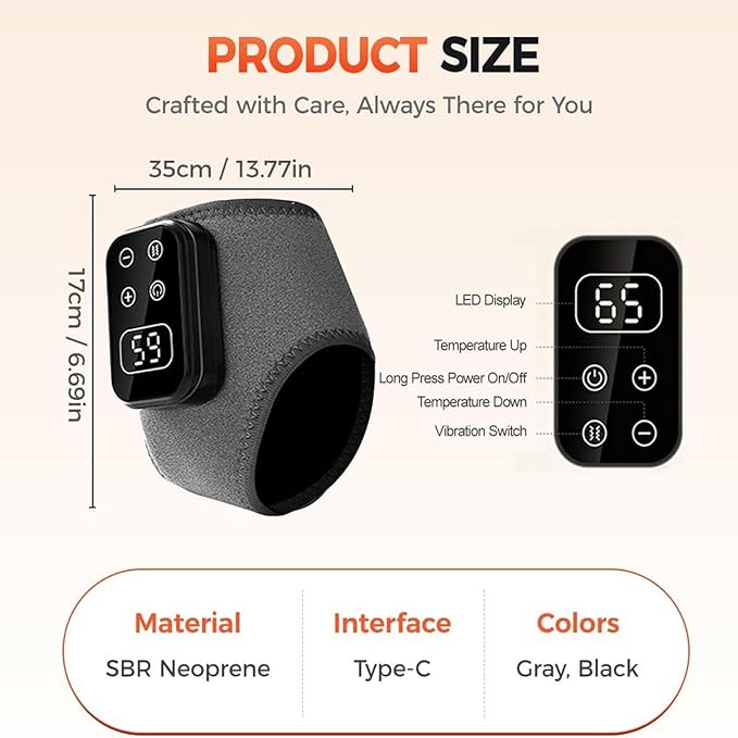 2PC Foot Advanced Renew Triple Method Massager 3-in-1 Heated Foot &amp Ankle Wrap Triple Technology Foot Massager Ankle 3-Speed &amp 5-Temperature Portable Foots Renew Massager for Home Travel U