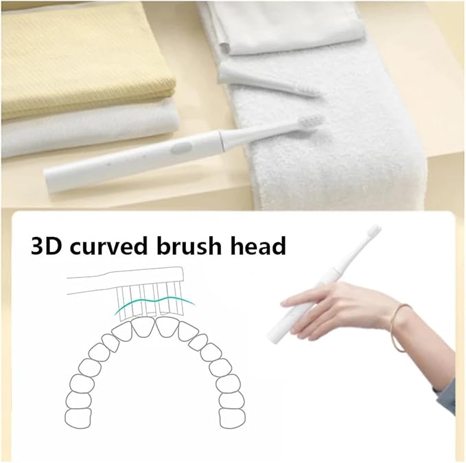 8PCS Compatible for T100 Replacement Brush Heads Sonic Electric Toothbrush Vacuum Soft Bristle Suitable Nozzles(4White 4Pink)