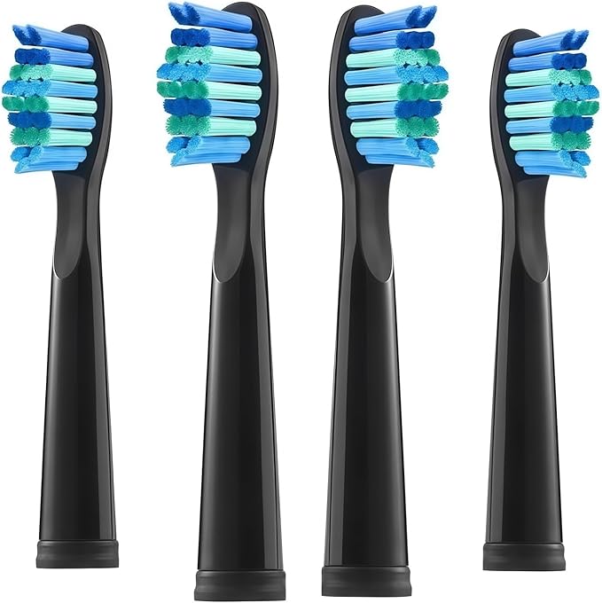 Replacement Toothbrush Heads Compatible with COSOUL Electric Toothbrush Soft Bristle Nozzles Deeply Clean(4pcs White)