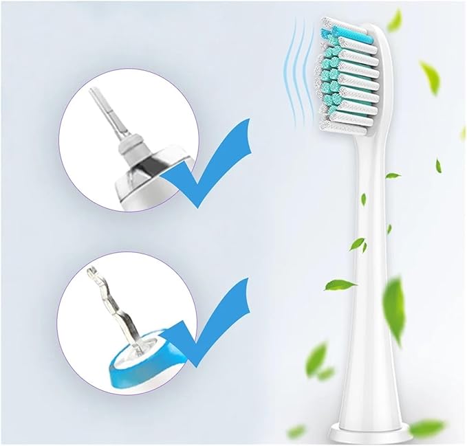 Electric Toothbrush Head Replaceable Sonic Compatible for Philips Sonicare's Brush(White 20pcs)