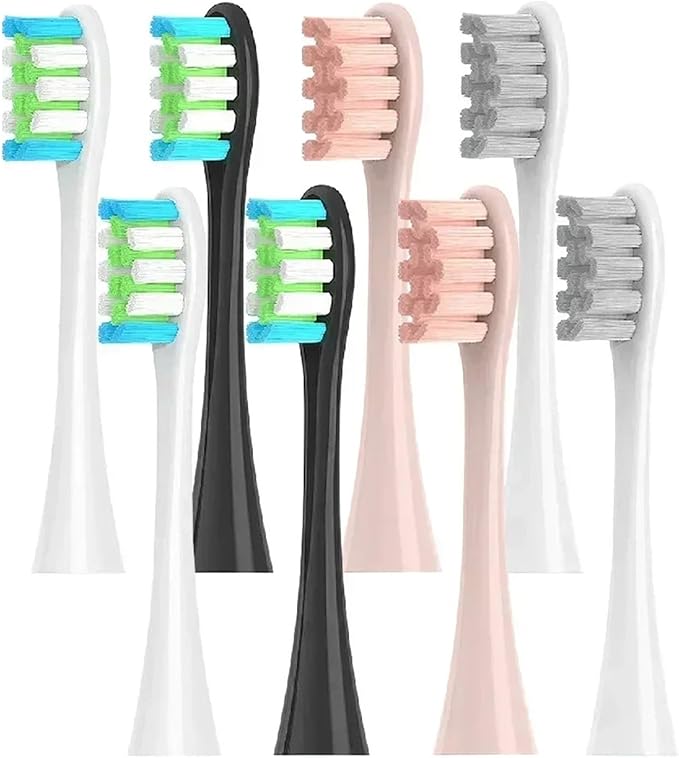 8/12/16Pcs Electric Toothbrush Replacement Brush HeadsCompatible for Oclean X/One/Air 2/ SE/X PRO/ Z1/ F1(8 Pcs Green)