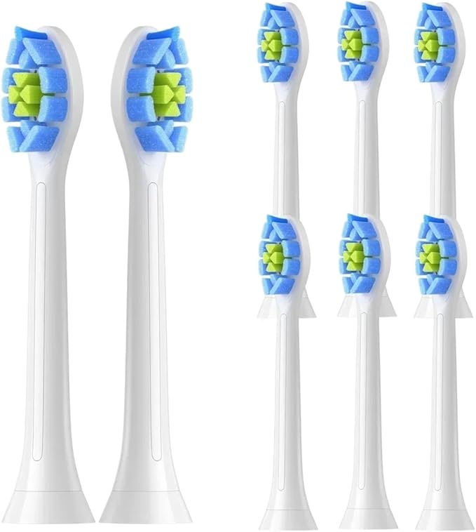 Replacement Toothbrush Heads Compatible for Philips DiamondClean C2 C1 G2 W Plaque Control Simply Clean Electric Brush Head8 Pack(White-8pcs)