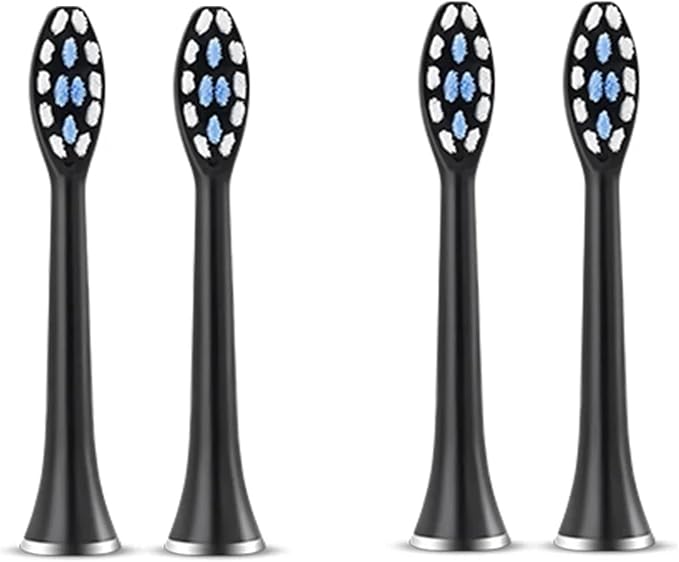 Compatible for SUBORT S7 Replacement Brush Heads - Super Sonic Toothbrush Accessories(4 White Brush Head)