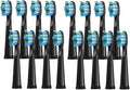 4/8/12/16 Pcs Replacement Brush Heads Compatible with Seago Compatible with Fairywill Electric Toothbrush Head Dupont Bristle Brush Refill Tooth Clean(16 Pcs Black)