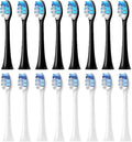 4-16pcs Replacement Toothbrush Heads Compatible for XH3/XH6/XH9/R(8White 8Black)