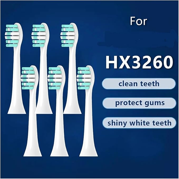 4/8/12/16PCS Compatible for Philips HX3260 Replacement Toothbrush Heads Sonic Electric Vacuum DuPon Soft Bristle Brush(PHILIPS-4pcs)