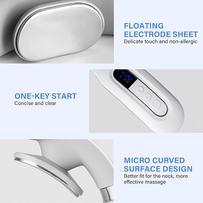 Richie House Neck Massager with Heat Neck Massager for Pain Relief Deep TissueElectric Portable Neck Massager with Heat for Women Men