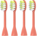 4Pack Replacement Toothbrush Heads Compatible with Ph One Soni Care Electric Head HY1100 HY1200 BH1022(Miami Coral)