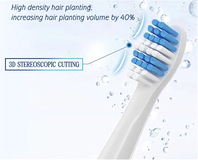 Replacement Brush HeadsCompatible for Seago Electric Toothbrushes E1-9/SG2303/SG575 Vacuum Packing(10white10black)