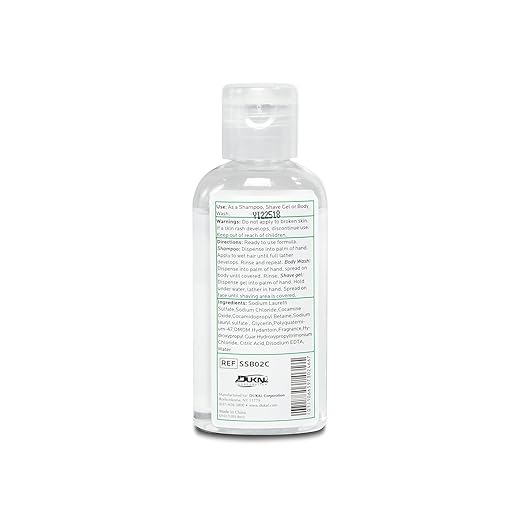 Dukal Dawn Mist Shampoo Shave Gel and Body Wash with Dispensing Cap 2 oz. Clear Bottle (Pack of 96)