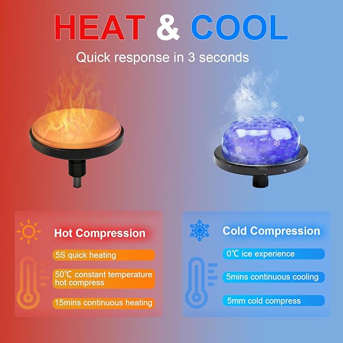 Massage Gun with Heat and ColdDeep Tissue Back Massager Neck Massager for Pain ReliefMuscle Percussion Massage GunHandheld Message Gun with 6 Heads&ampSilentGifts for Men Women Dad
