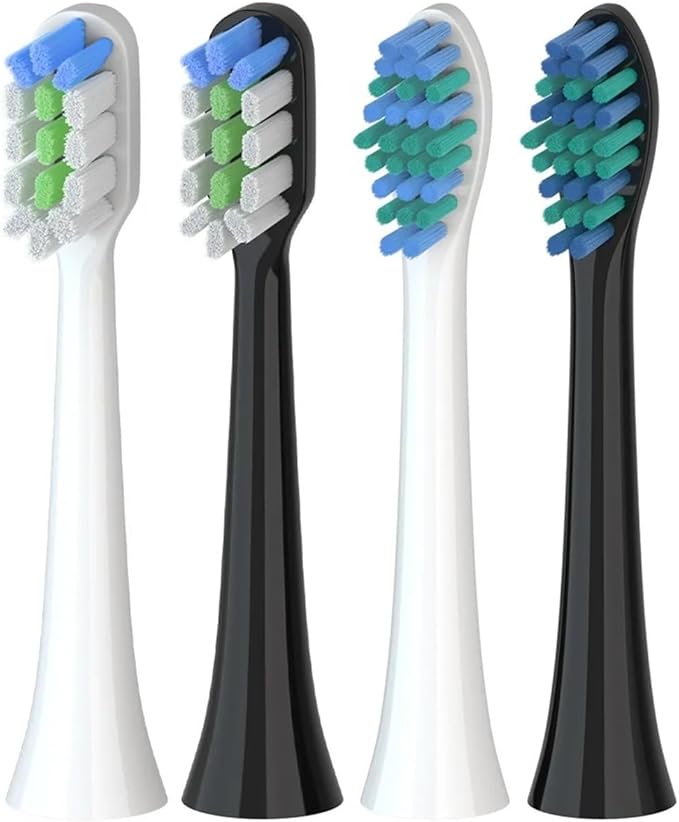 Compatible SNP1 Electric Toothbrush Replacement Brush Head SN-P1 Bright White(Dark Grey)