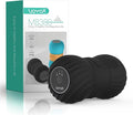 VOYOR-HEALTH Vibrating Peanut Massage Ball Roller Electric Double Lacrosse Massage Ball with 4 Intensities for Muscle Pain Relief Rechargeable Deep Tissue Massage Yoga Sports Fitness MB300 (Black)