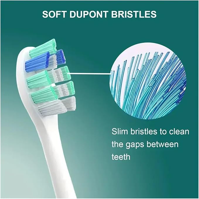 Replacement Toothbrush Heads Compatible for Philips Electric Brush Head 1100 2100 4100 4300 5100 5300 6100 6500(8pcs)