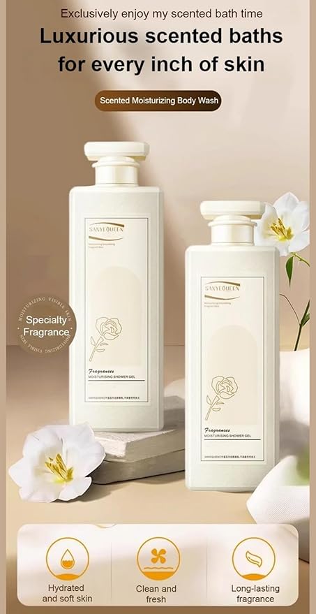 Perfumed Moisturizing Body Wash - SanyeQueen Fragrant Shower Gel Korean Fragrant Moisturizing Body Wash Fragrance Body Wash Scented Body Wash Long-Lasting Fragrance Shower Gel (800ML*1pcs)