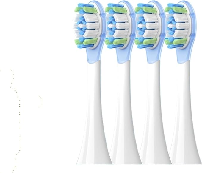 4PCS Replacement Brush Heads Compatible for MIJIA MES609/MES610 Pro Sonic Electric Toothbrush Sealed Package(Light Green)