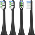16Pcs Replacement Brush HeadsCompatible for SOOCAS V1/X1/X3/X5/X3U/X3PRO/v1/v2 Electric Toothbrush Soft Bristle Nozzles(Black)