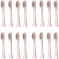 Replacement Toothbrush Heads ForCompatible for X.Q.M. X-3 X-2 Sonic Electric Soft Bristle(16pcs Pink)
