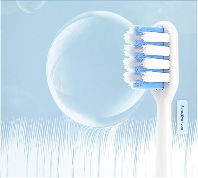 Compatible for Dr-Bei C1/C2/E0/S7 Bet-c01 Electric Toothbrush Replacement Heads Deep Cleaning Soft Bristle Nozzles4/8/16pcs(16 Sensitive Type)
