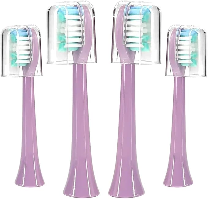4pcCompatible for Electric Tooth Brush Head Replacement for Sarmocare S100 Ultrasonic Sonic Toothbrush(Purple-4)