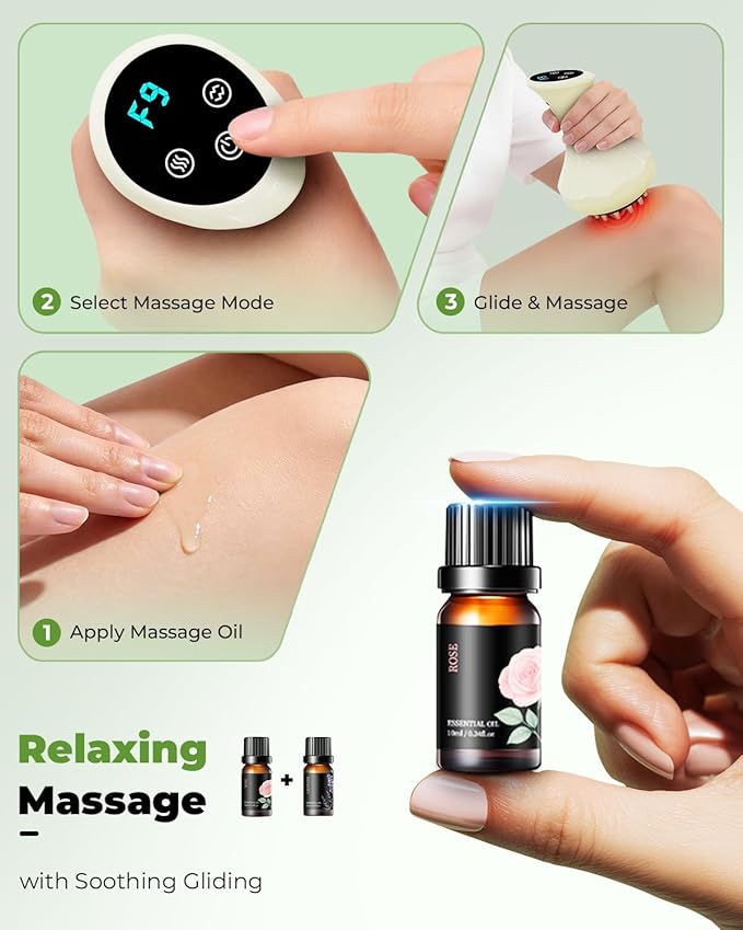 Electric Lymphatic Massager Handheld Body Massager for Legs Arms Belly &amp Cellulite Areas Body Sculpting Machine with Red-Light 9-Level Heat &amp Vibration Drainage Massage Tool for Relaxati