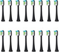 16pcs Replacement Toothbrush HeadsCompatible for SOUNESS SN903/SN901/905/601/SN801/SN810/SN201/SNK01/ST802/ST903 Nozzle(16black Whitening)