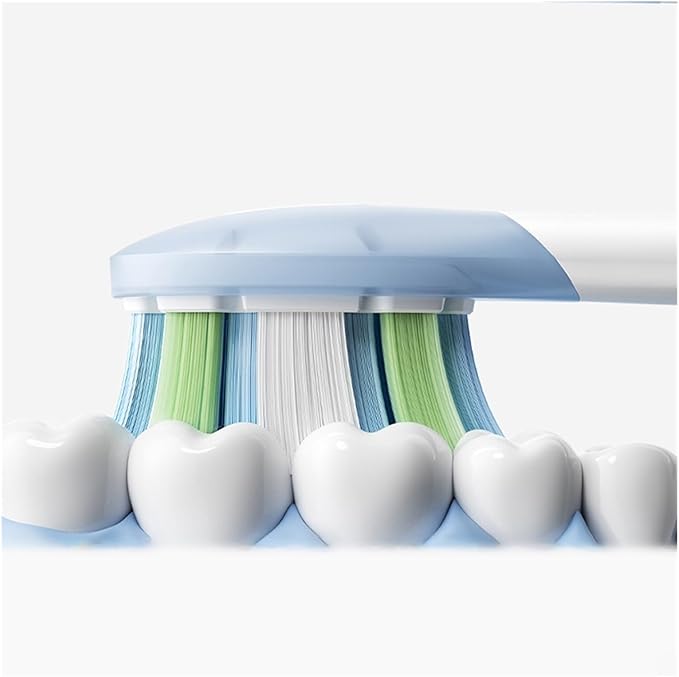 Replacement Brush Heads Compatible for Electric Toothbrush MES609/610 3PCS(Blue 3PCS)