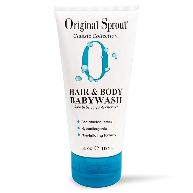 Original Sprout Baby Shampoo and Body Wash Hypoallergenic Formula with Organic Calendula &amp Rosemary for Sensitive Hair &amp Skin 4 oz. Bottle