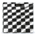 Black White Race Checkered Flag Bathroom ScaleHighly Accurate Digital Weighing Machine for People Bright LED Display Weight Scale for The Aldult Home Use