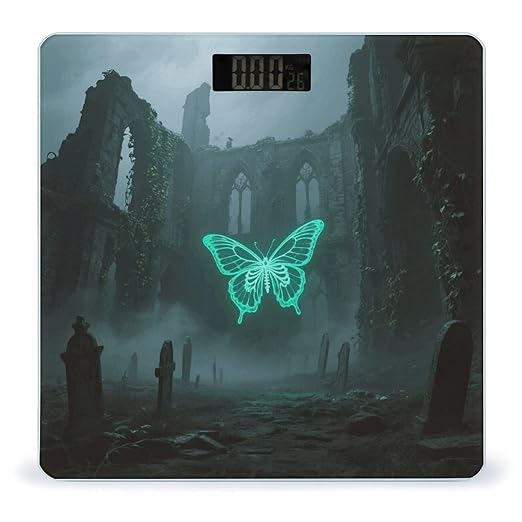 Skeleton Butterfly Weight Scale Large Digital Bathroom Scales with Bright LED Display Non Slip Digital Scale and Step On Fashion Weighing Machine for Body