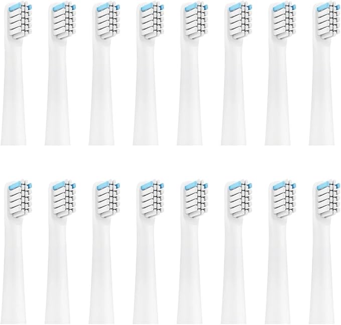 Compatible ForRealme N1 N2 RTX2103 SN301 Electric Toothbrush Replacement Heads Sonic Smart Brush Soft Bristle Nozzles4/8/16pcs(White 16PCS)