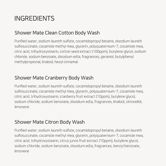 Natural Body Wash 42.3 fl oz 1.2 kg (Clean Cotton)