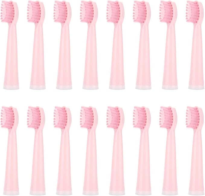 Replacement Toothbrush Heads Compatible for Rtauys M5 Electric Soft Brush Bristles Nozzle for Rays4-16Pcs(16PCS Pink)