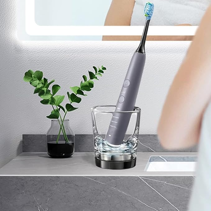 Replacement Electric Toothbrush Charger Base Charger Glass Cup CBA2001 Compatible with Philips Smart 9300 9500 9700 Series Replacement Soni Care for HX9901 HX9903 HX9924 HX9954 HX9957 HX9984