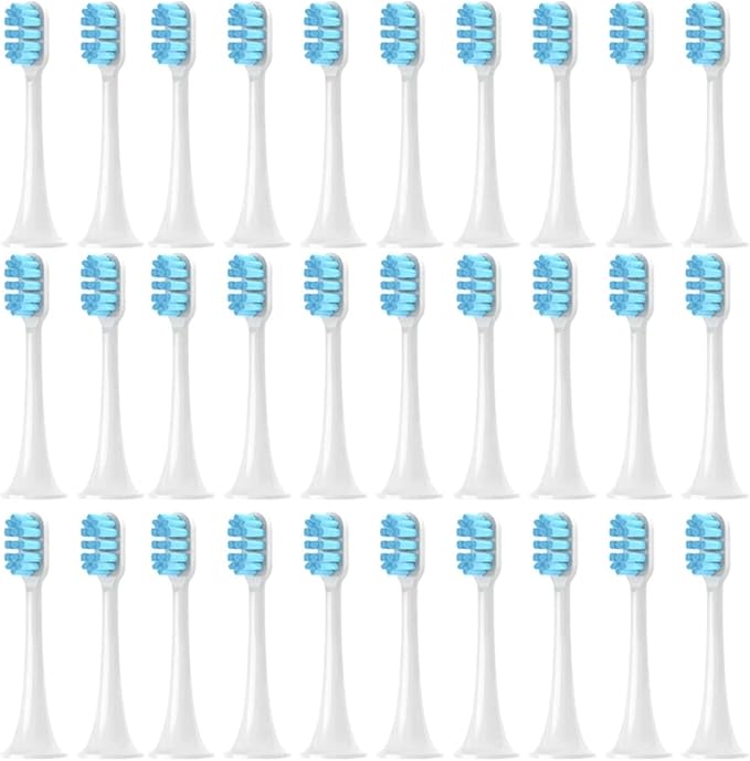 4/8/12/16PCS for T300/T500 Replacement Toothbrush Heads Electric Vacuum Soft Bristle Brush(T300 T500 Blue-30pcs)
