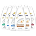 Dove Body Wash Variety 6-Pack – Hydrate Gentle Pamper Fresh Care and Silky Velvet 15.2 Oz Ea