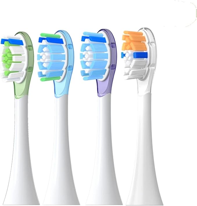 Compatible for Philips Diamond Series Replacement Brush Heads - HX6064/HX6930/HX6730 Sonic Toothbrush Vacuum Nozzle A3(4 Blue A3)