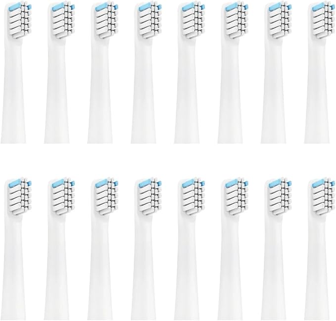 for Realme N1 N2 RTX2103 SN301 Electric Toothbrush Replacement Heads Soft Dupont Bristle Nozzles4/8/16pcs(16PCS White)