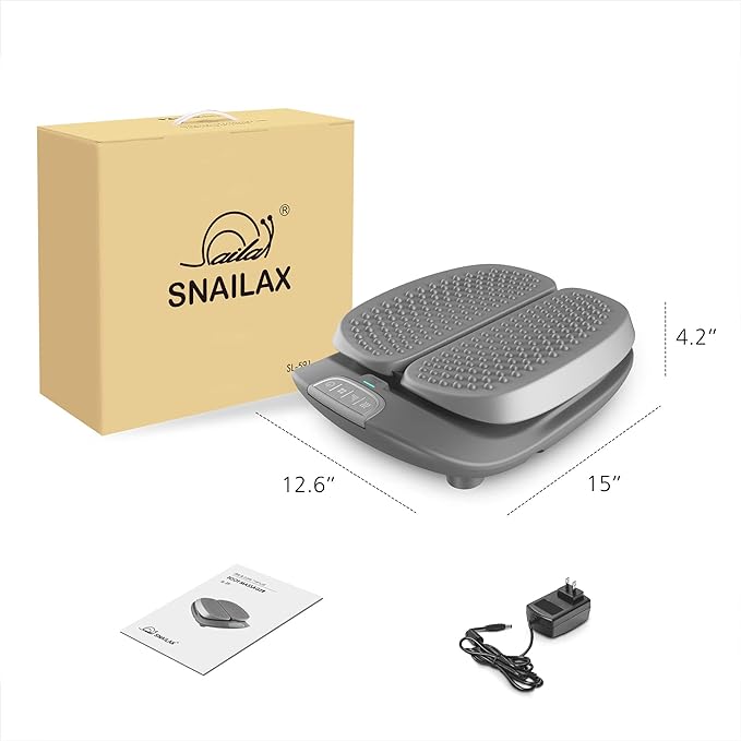 Snailax Vibration Foot Massager with HeatRemote ControlAdjustable Vibration Speed Electric Massager Machine for CirculationPlantar Fasciitis Pain