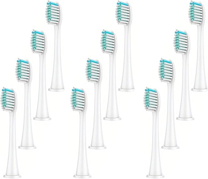 Compatible Sonic Replacement Toothbrush Heads DiamondClean HealthyWhite FlexCare EasyClean Essence(White 12pcs)