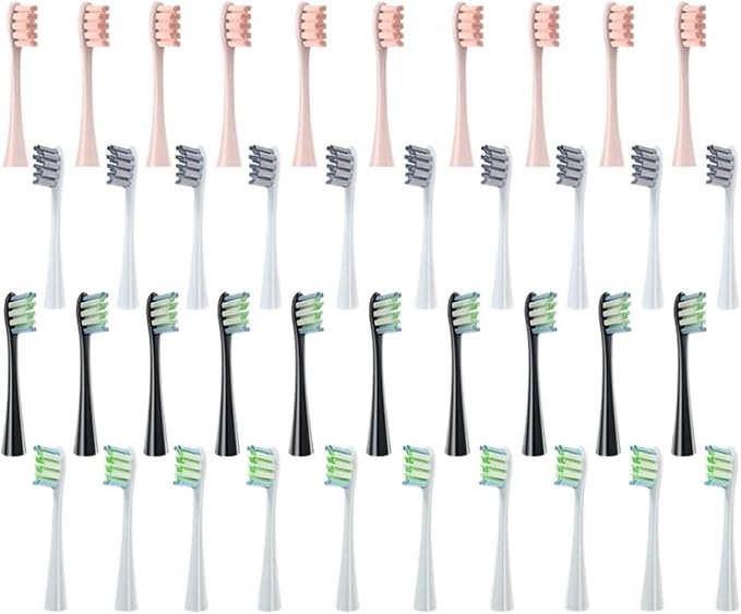 Brush Head Replacement Compatible for Electric Toothbrush Soft Bristle X/X PRO/ Z1 Brushes Replaceable Fit(40pcs)
