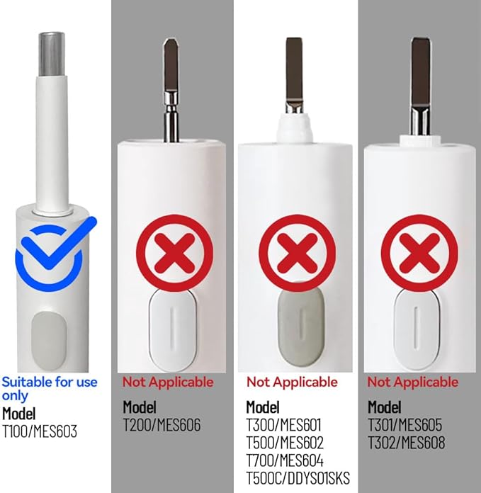 Adaptive Electric Toothbrush Head Compatible for MijiaSonic T100 Replacement Brush Head MES603 Soft Bristle Universal(T100-PK-6Pcs)