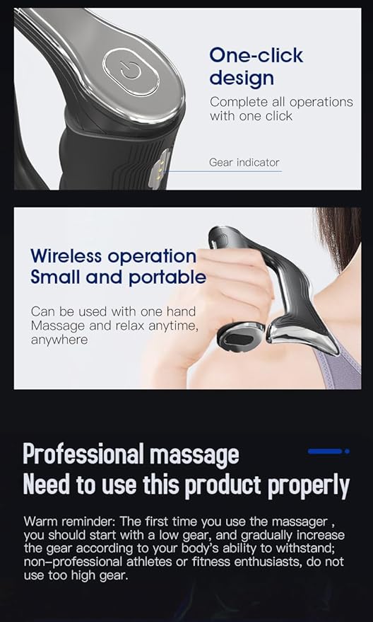 New Electric Fascia Knife Household Fascia Scraping Knife Micro-Current Muscle Relaxation Massager Heating Massager Electric Massager Medical Scraping Knife (Black)