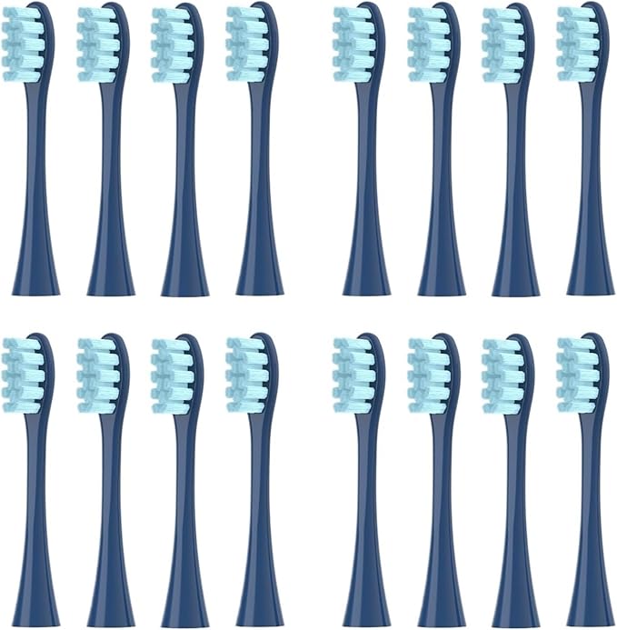 16pcs Replacement Brush Compatible for Oclean Sonic X/Pro/ Z1/ SE F1 One PW01/03/05/07/09 P5 Electric Toothbrush(16 Blue)