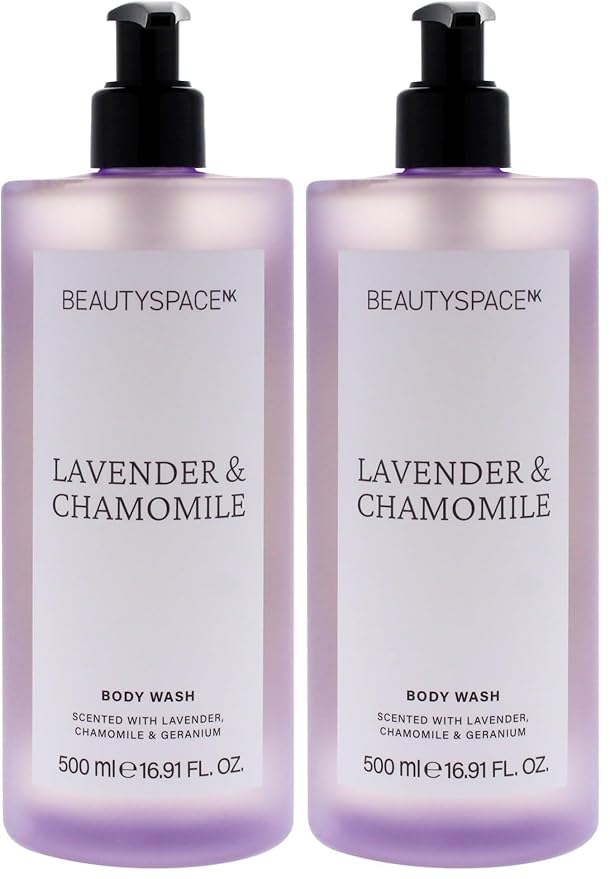 SpaceNK Beauty Space Body Wash - Lavander and Chamomile for Unisex - 16.91 oz Body Wash (Pack of 2)