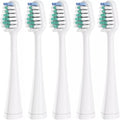 Replacement Toothbrush Heads ForCompatible for Waterpik Electric Adult Oral Hygiene Clean Dental Center Bristle Soft Nozzles(5pcs White Green)